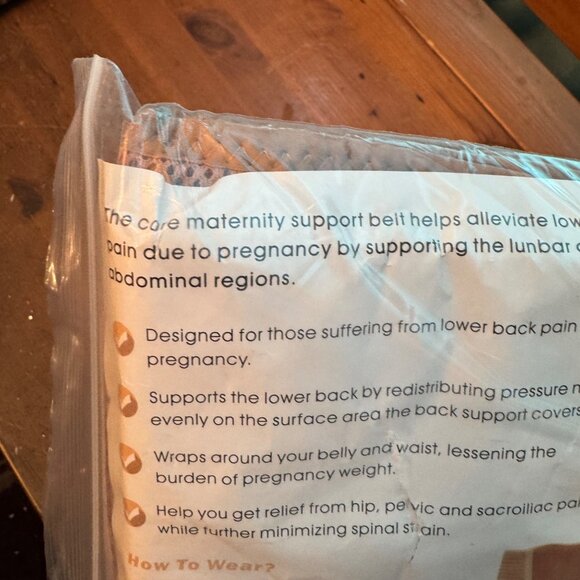 Pregnancy support safety brace band belt adjustable tan size XL New - Picture 2 of 10